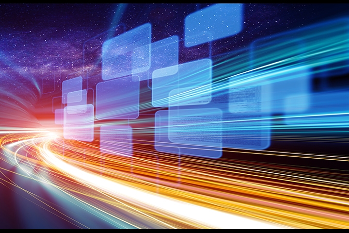 icones flottant dans un espace en multi-color