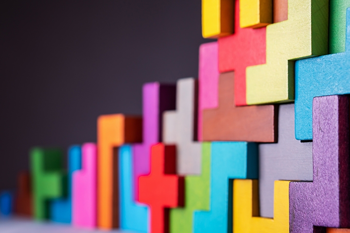 image of colorful blocks and shapes together 