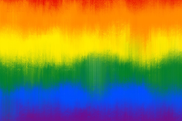 LGBT+ rainbow pride flag
