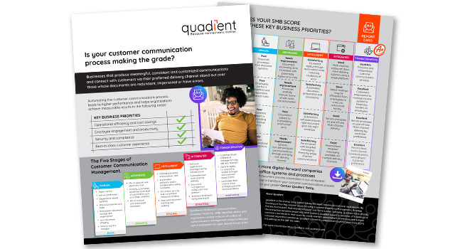Customer communication report card