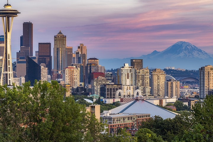 tall commercial residential buildings in Kerry Park