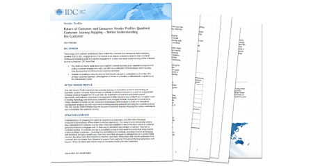 IDC ベンダープロフィール : Quadient Customer Journey Mapping