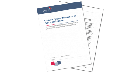 Ovum Report: Customer Journey Management's Path to Optimization Cover