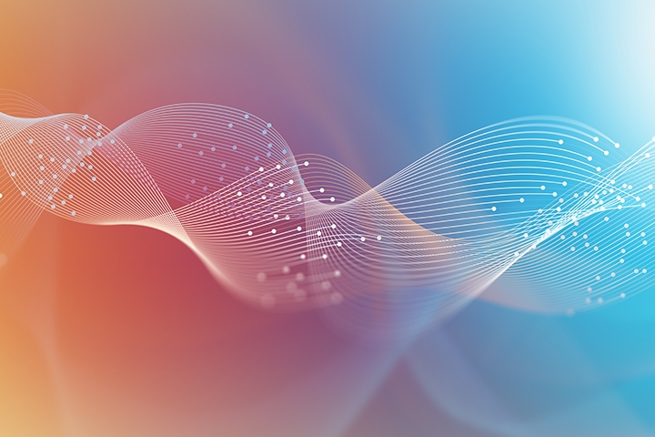 Colorful Abstract Technology Wave Graphic Background.