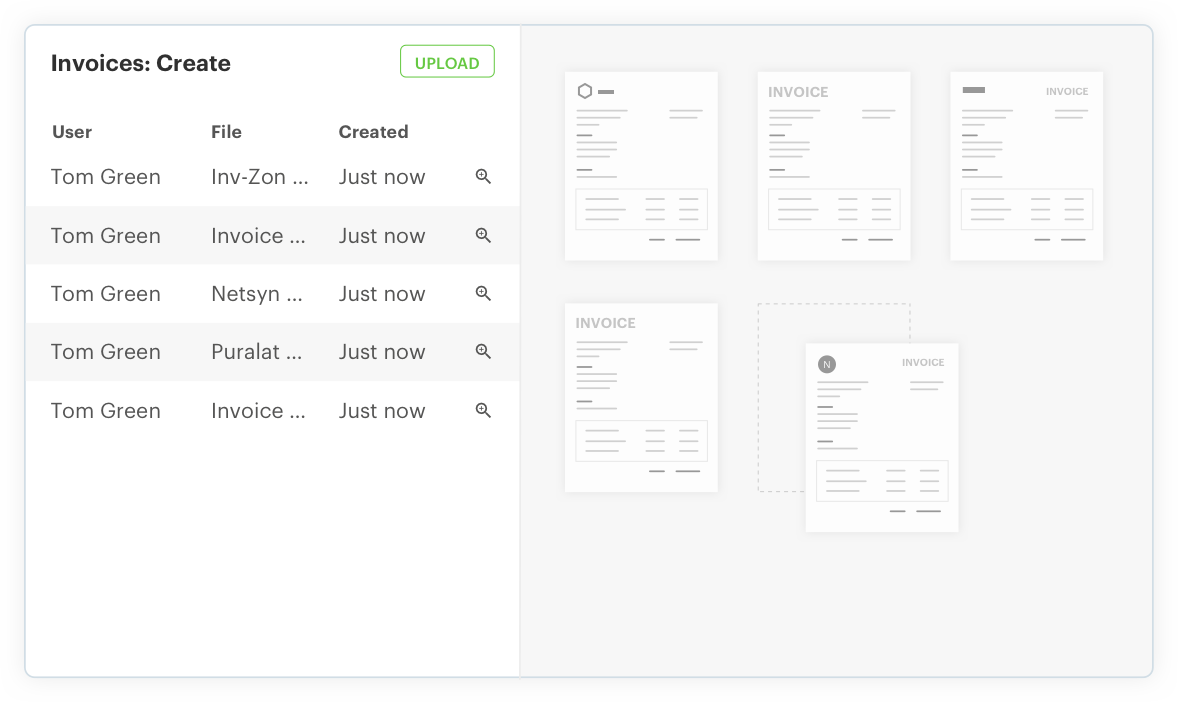 invoice batch scanning screenshot