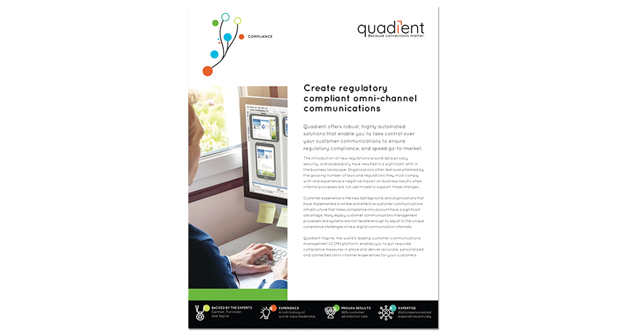 Quadient Inspire: Create Regulatory Compliant Omnichannel Communications