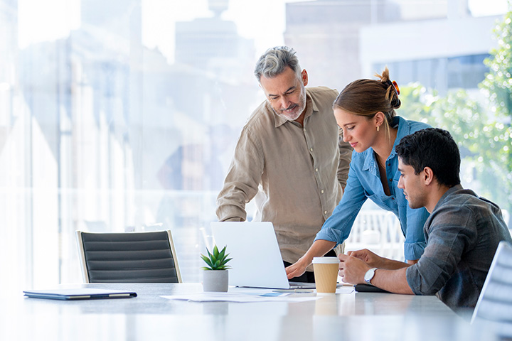 Team working in the office