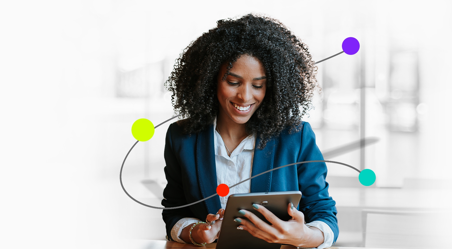 woman with mobile device