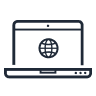 Icon showing a laptop