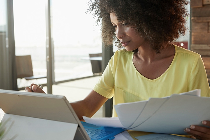 woman-working-on-tablet