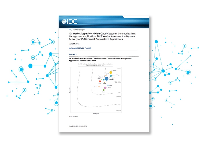 Thumbnail of IDC MarketScape: Cloud CCM 2022 on white abstract background