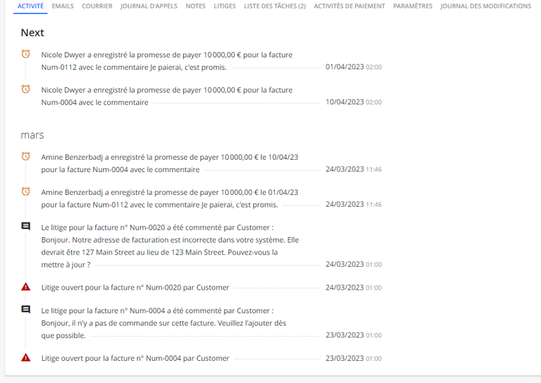 Centralisation des informations