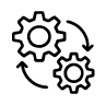 illustration of gears and arrows in motion