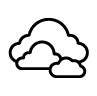 illustration of three clouds 