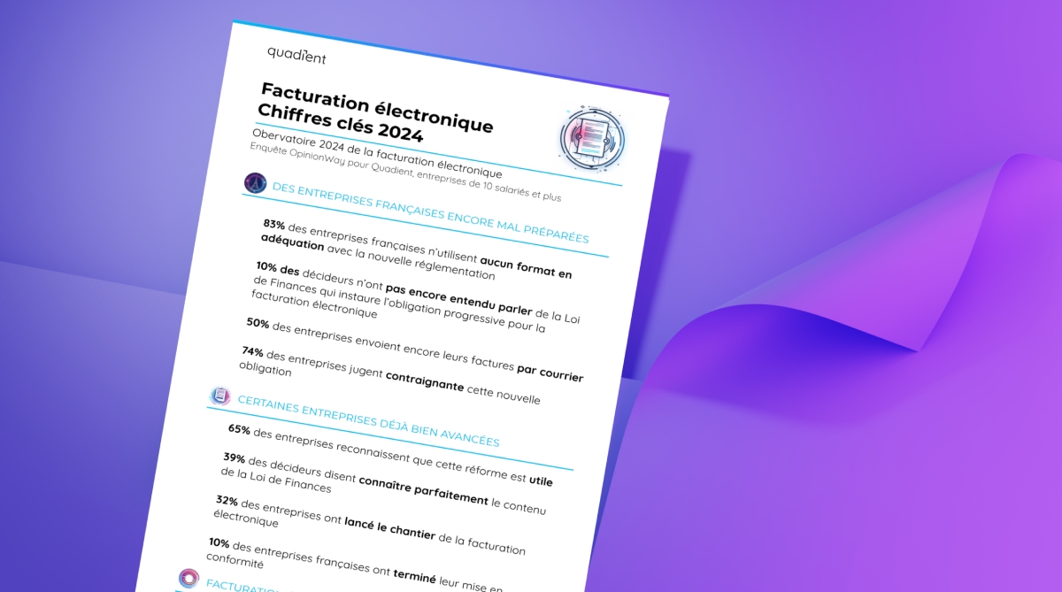 Facturation électronique : les chiffres clés de l'enquête 2024 OpinionWay pour Quadient  Facturation électronique : les chiffres clés de l'enquête 2024 OpinionWay pour Quadient