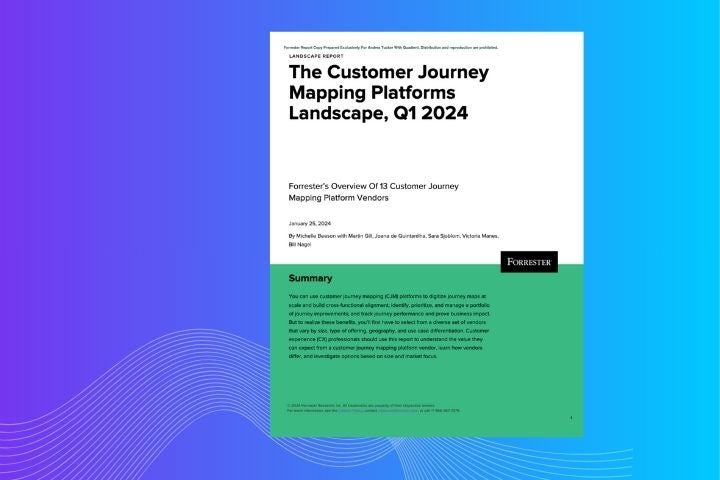 Thumbnail of Forrester's Customer Journey Mapping Platforms Landscape, Q1 2024