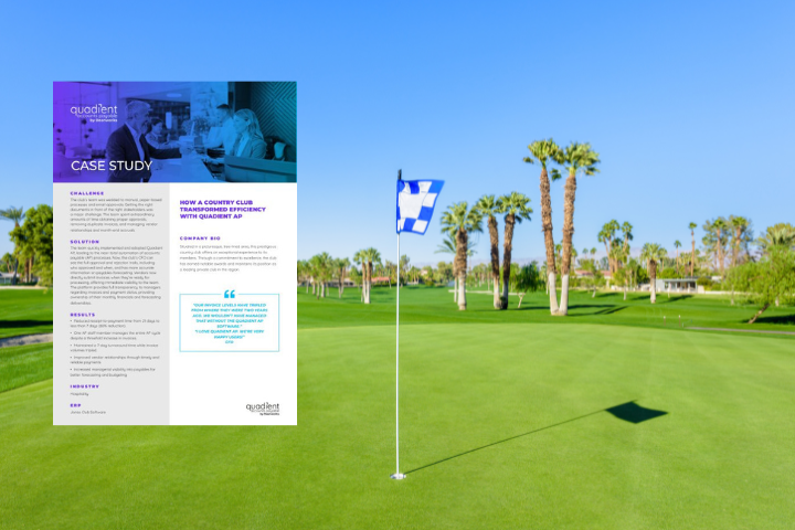 How a country club transformed efficiency with Quadient AP