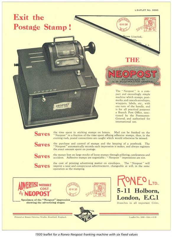 1930 Roneo advertising