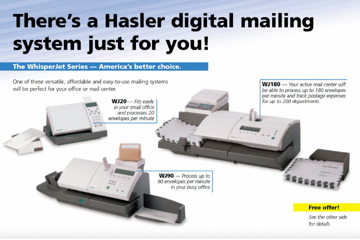 Hasler advertisement - Neopost