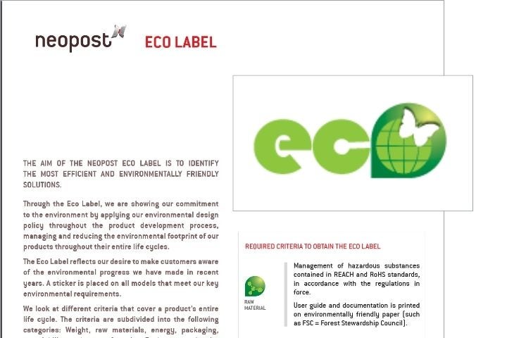 Neopost eco-design guidelines