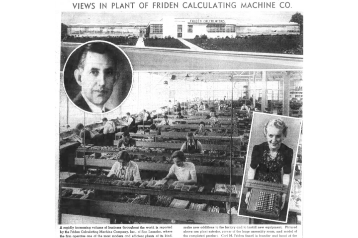 Friden caculating machine factory