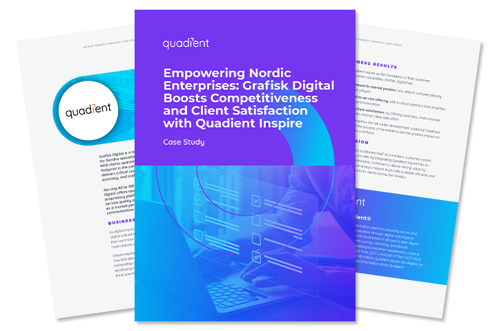 Thumbnail image of a Quadient Inspire energy industry case study for Norwegian customer, Grafisk Digital