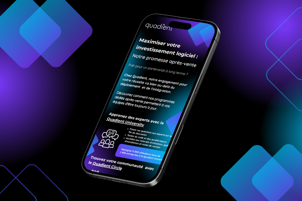 Vue de l'infographie sur un smartphone