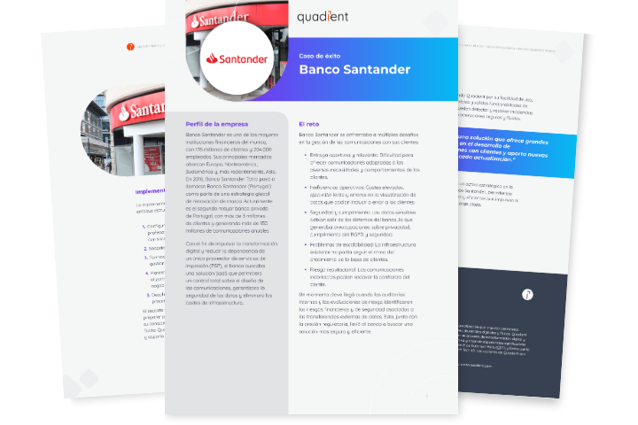 Banco Santander Transforms Customer Communications with Quadient Inspire Evolve