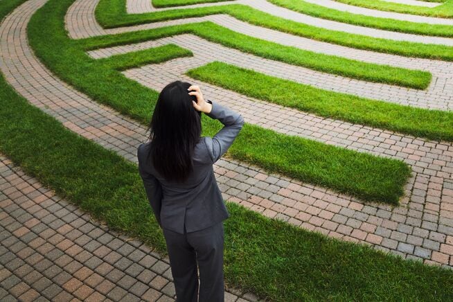 Girl in a maze