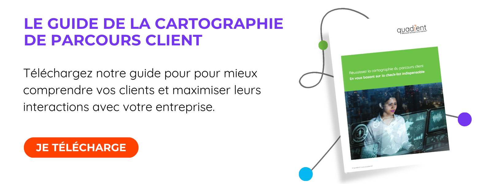 Le bouton pour télécharger le guide de la cartographie de parcours client