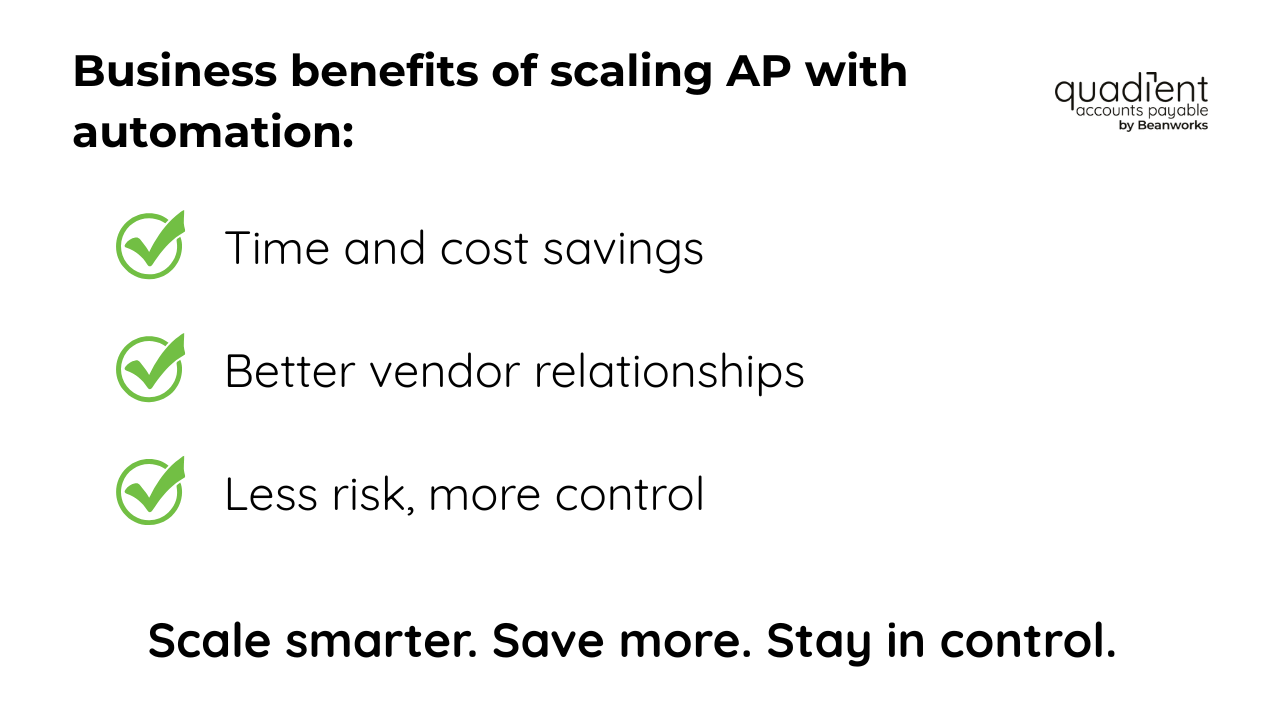 business benefits of scaling AP with automation