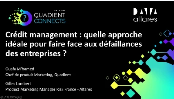 Quadient Connects : lien entre Credit management et défaillances