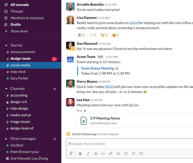 Preview of SLack