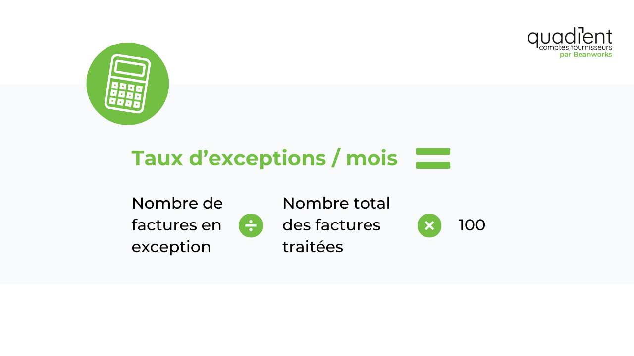 3. Part des factures demandant un traitement exceptionnel