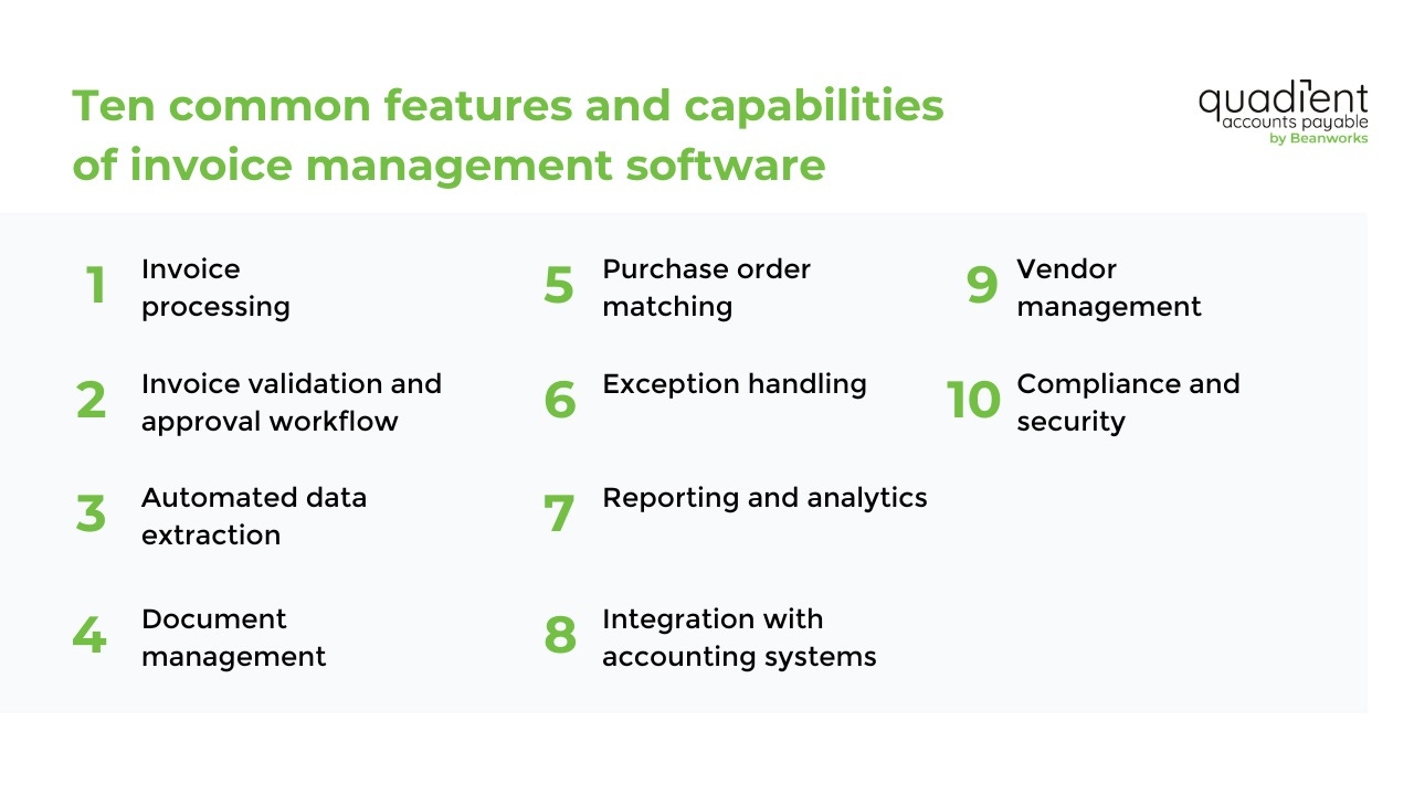 10 features of invoice management software