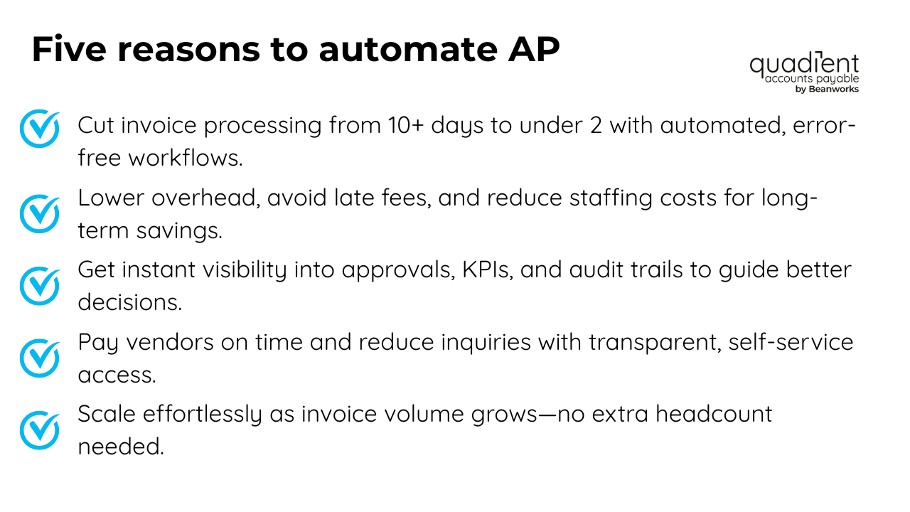 five reasons to automate AP