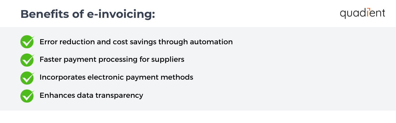 benefits of e-invoicing