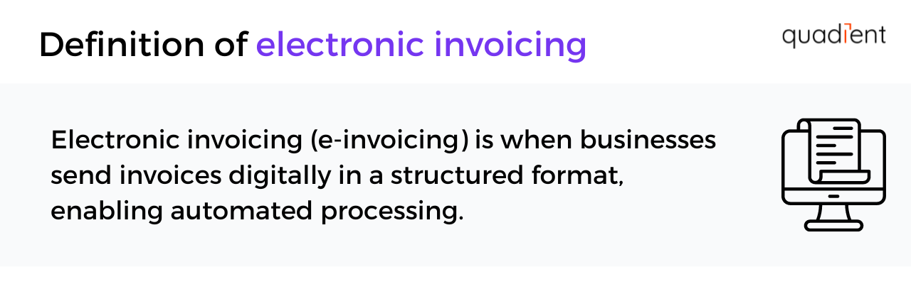 definition of electronic invoicing