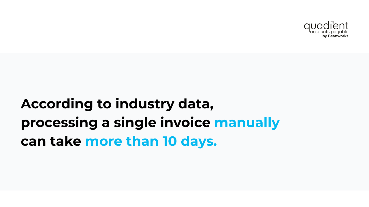 time to process a single invoice manually