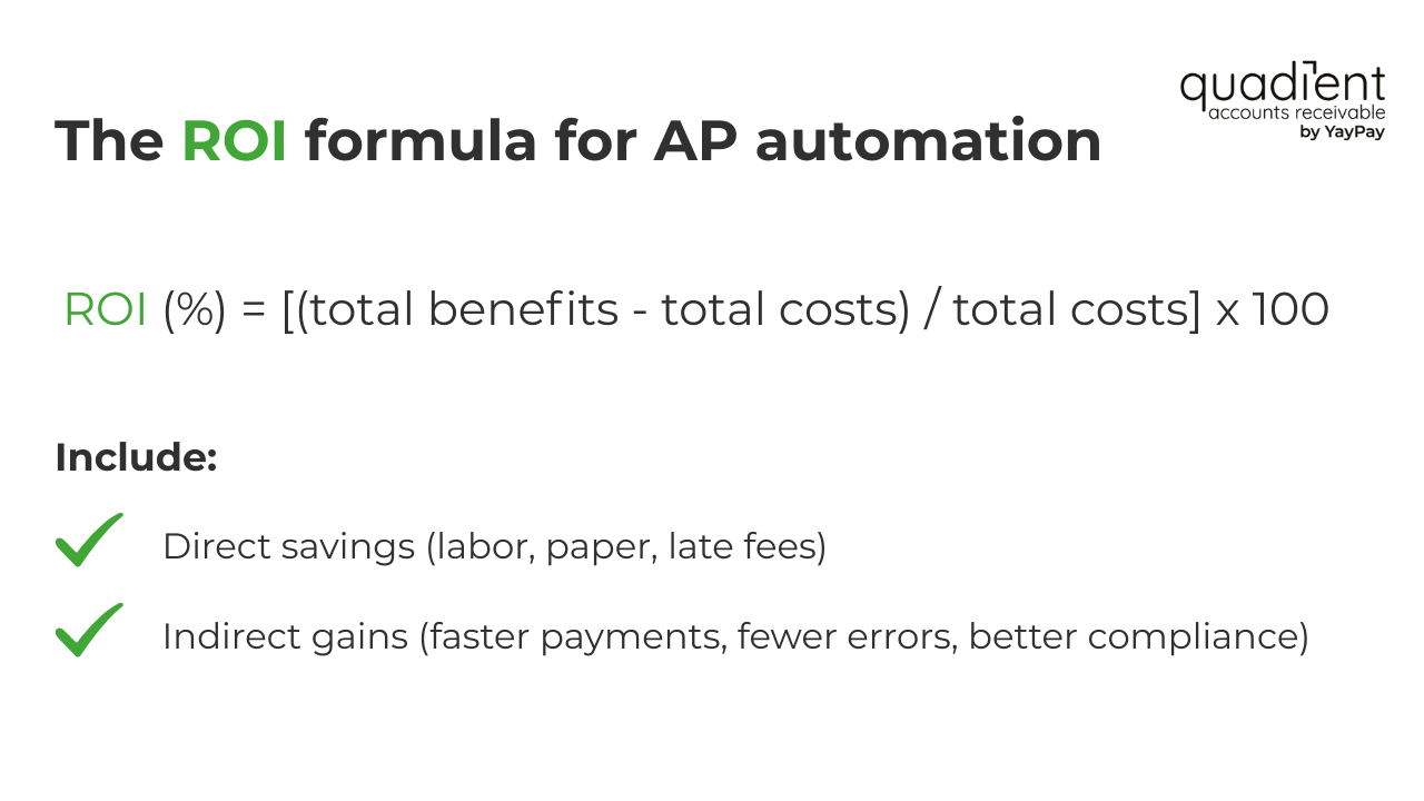 the ROI formula for AP atomation