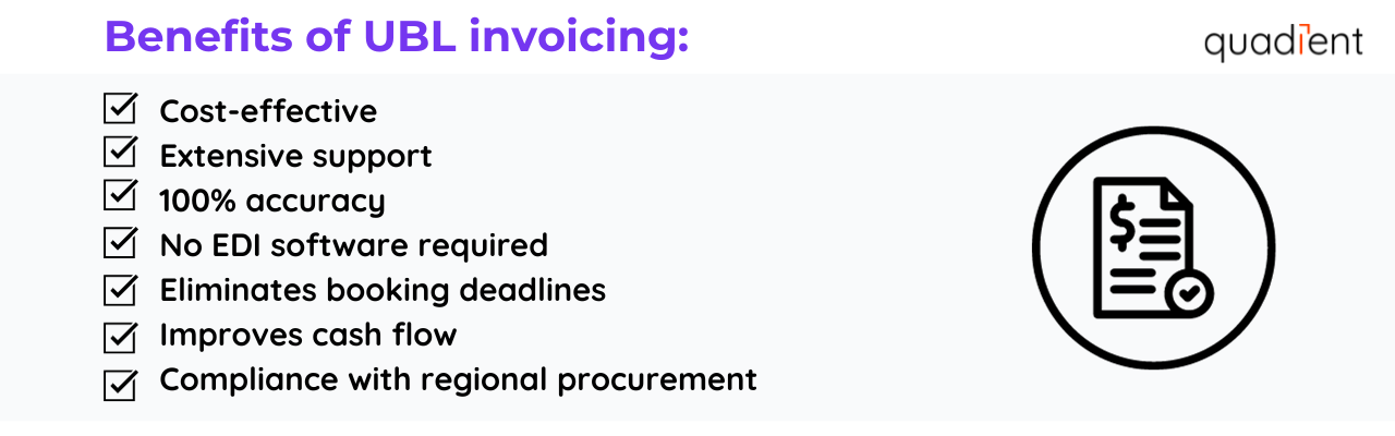 Benefits of UBL invoicing