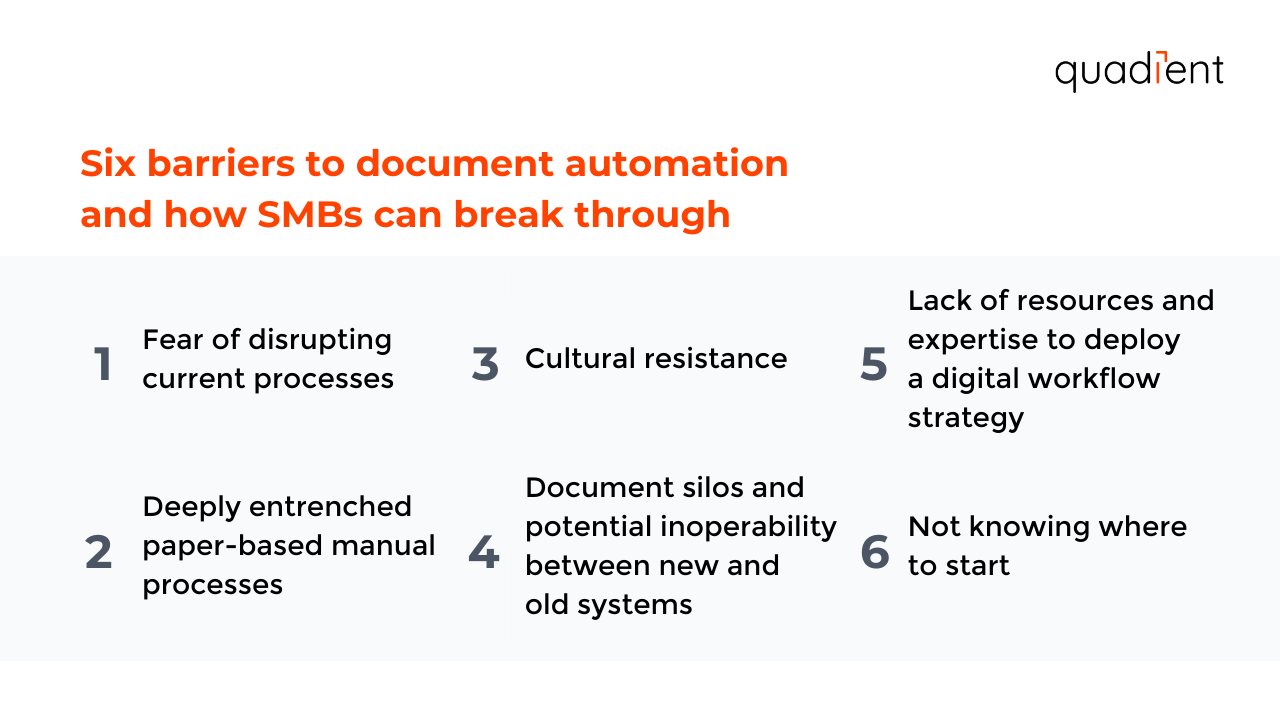 Six barriers to document automation